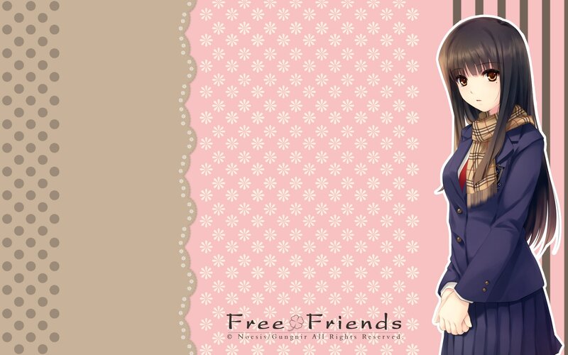 Anime girl in school uniform