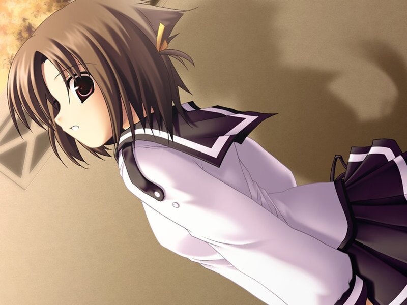 anime girl in school uniform