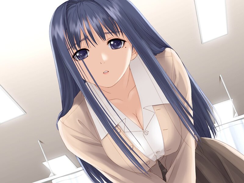 anime girl in school uniform