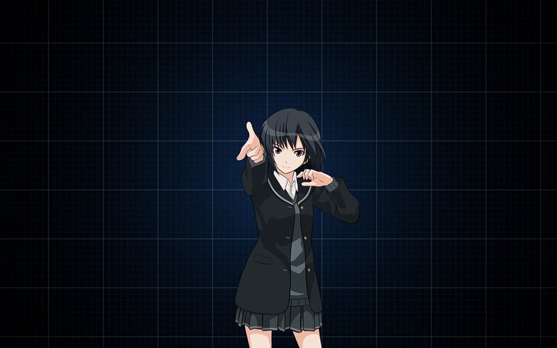 anime girl in school uniform