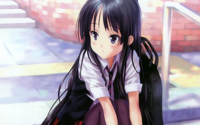 anime girl in school uniform