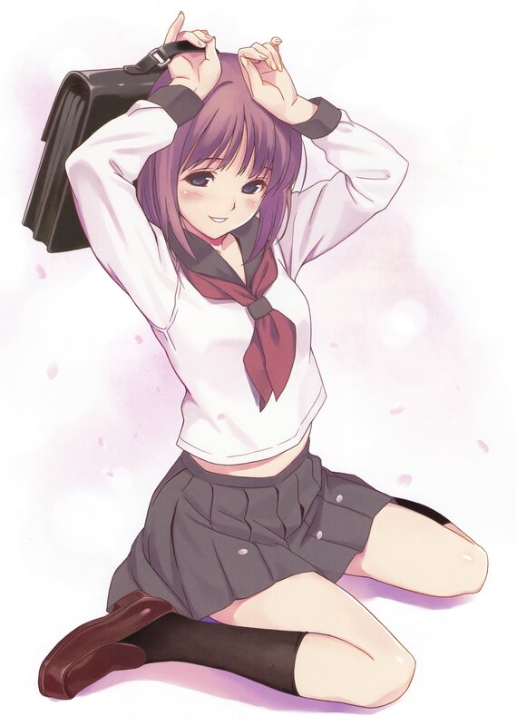 anime girl in school uniform