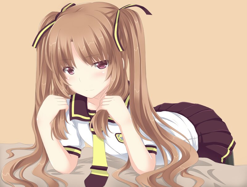 anime girl in school uniform
