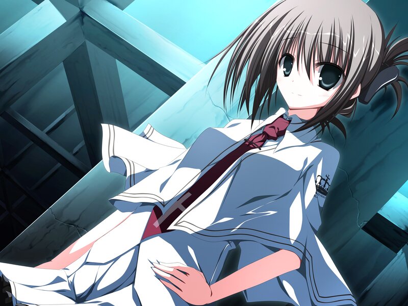 anime girl in school uniform
