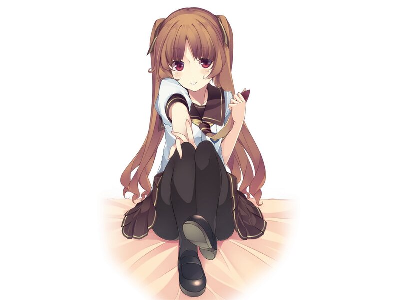 anime girl in school uniform