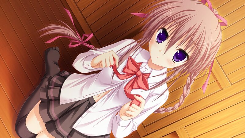 anime girl in school uniform