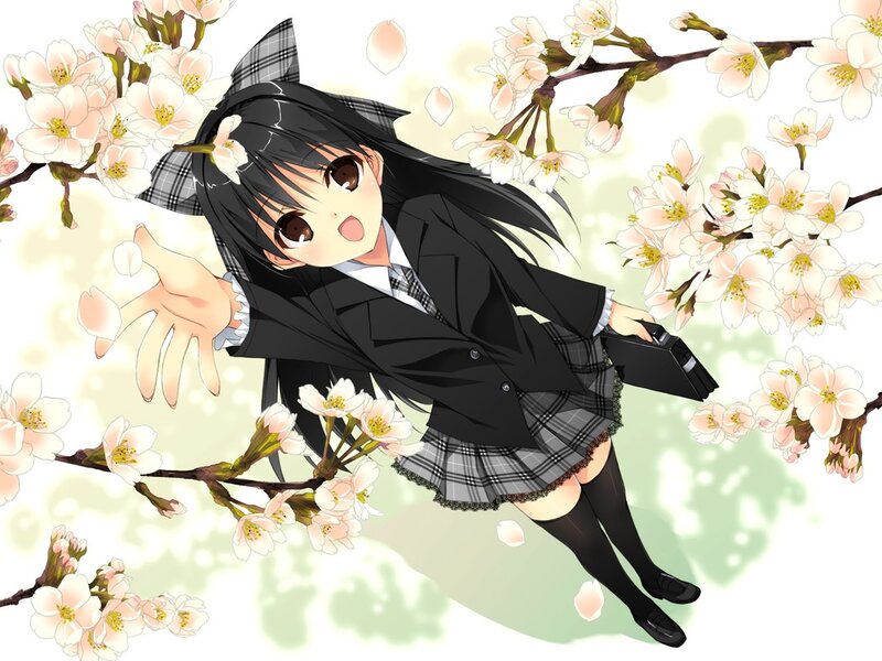 anime girl in school uniform