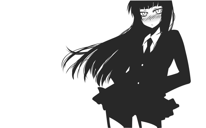 anime girl in school uniform