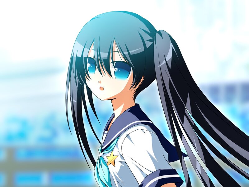 anime girl in school uniform