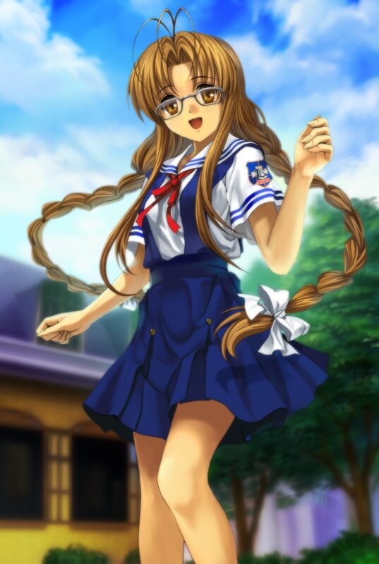 anime girl in school uniform