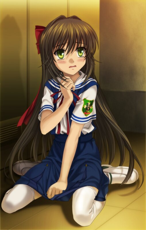 anime girl in school uniform