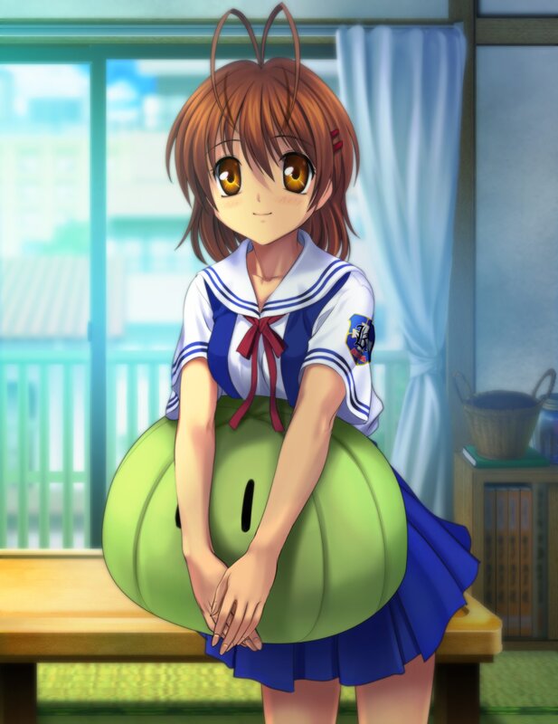 anime girl in school uniform