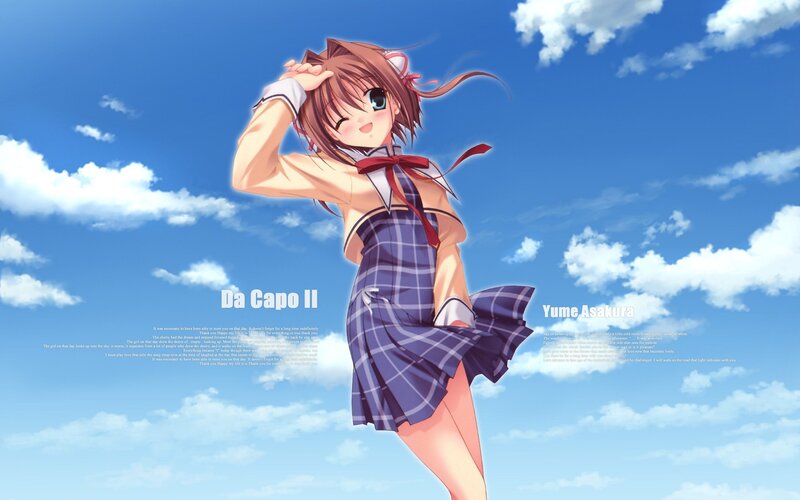 Anime girl in school uniform