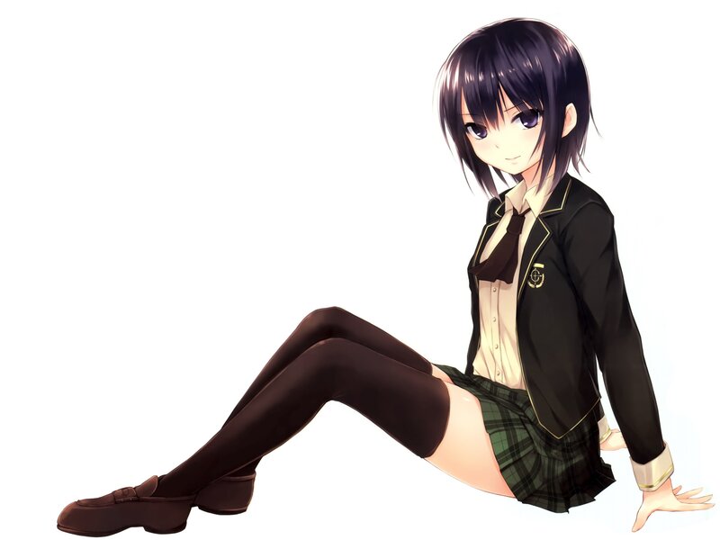anime girl in school uniform