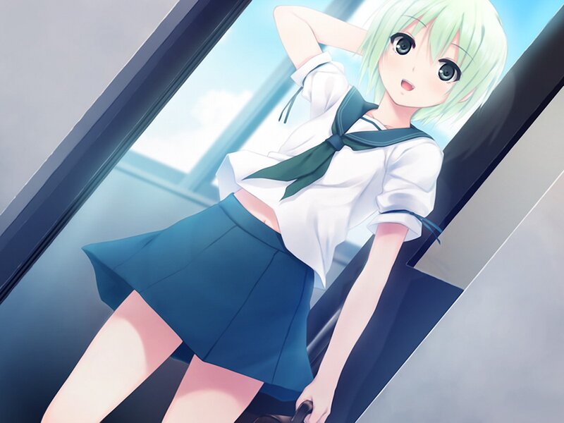 anime girl in school uniform