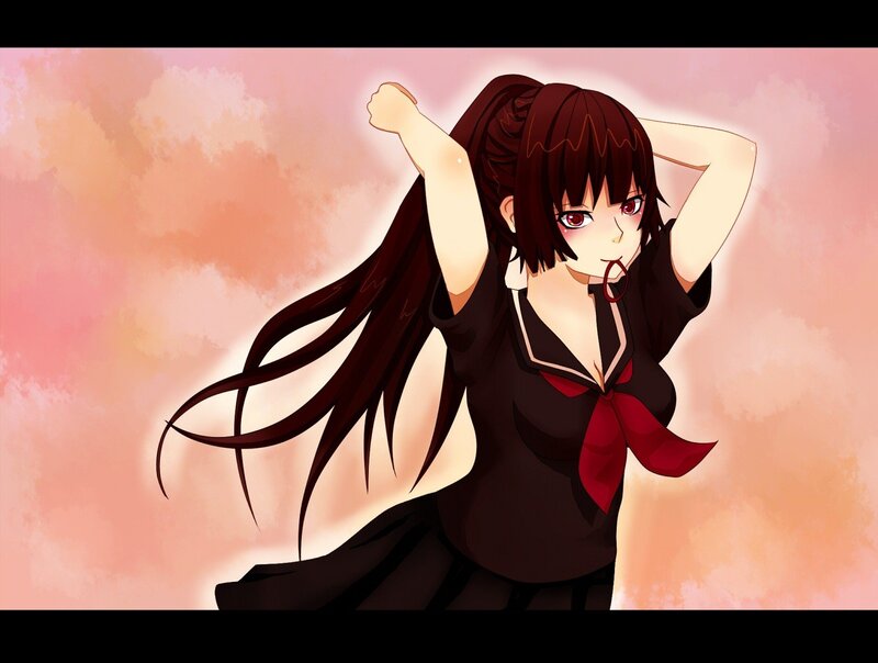 anime girl in school uniform