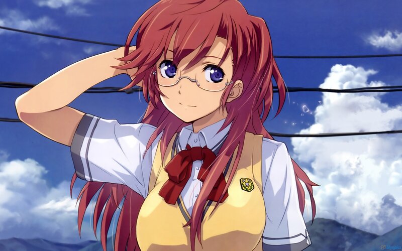 anime girl in school uniform