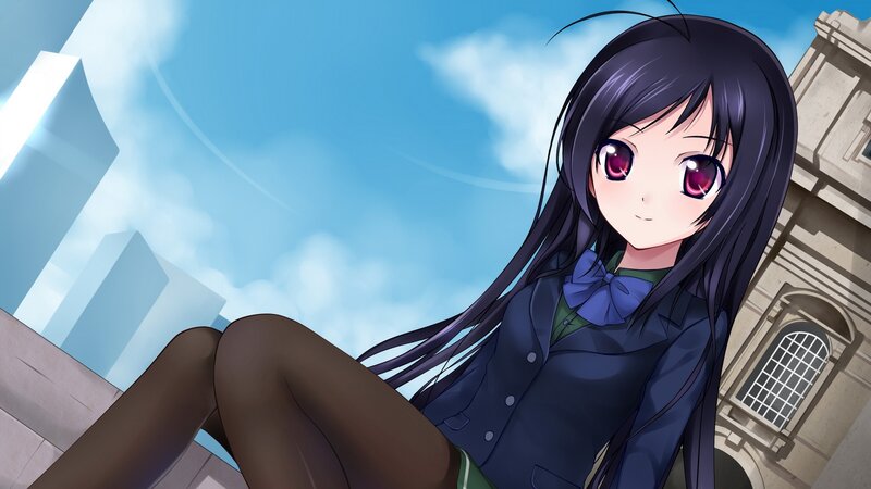 anime girl in school uniform