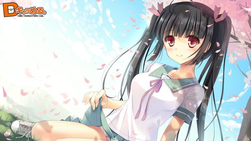 Anime girl in school uniform
