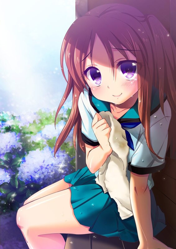 anime girl in school uniform