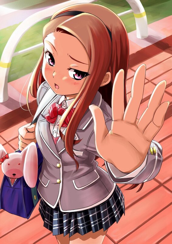 anime girl in school uniform