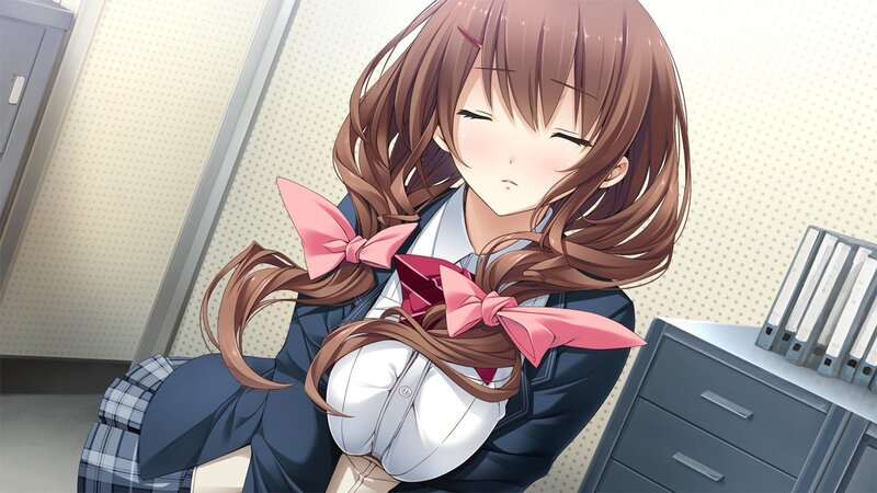anime girl in school uniform