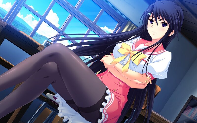 anime girl in school uniform