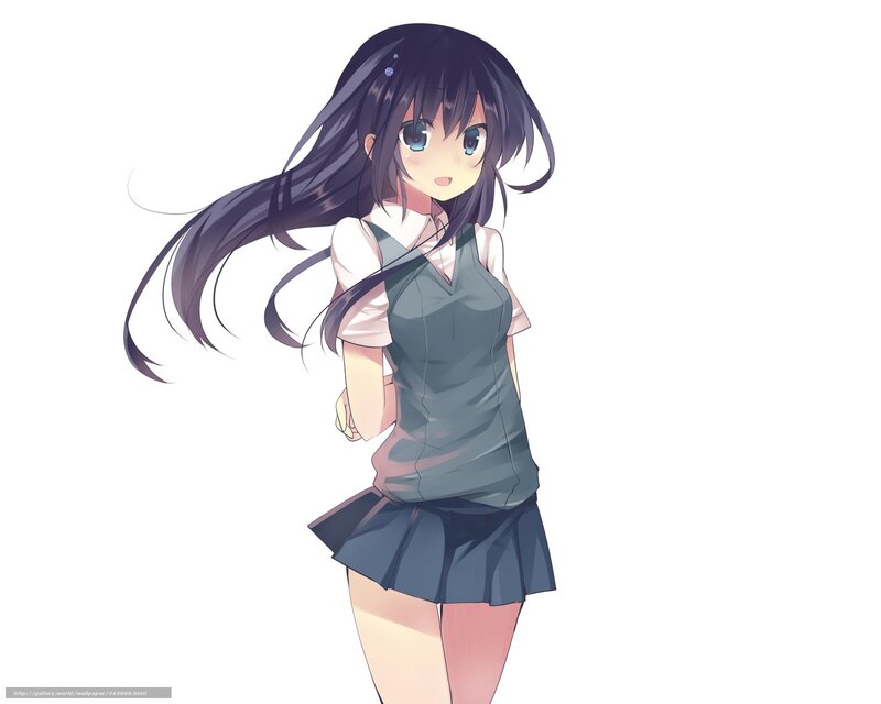 anime girl in school uniform