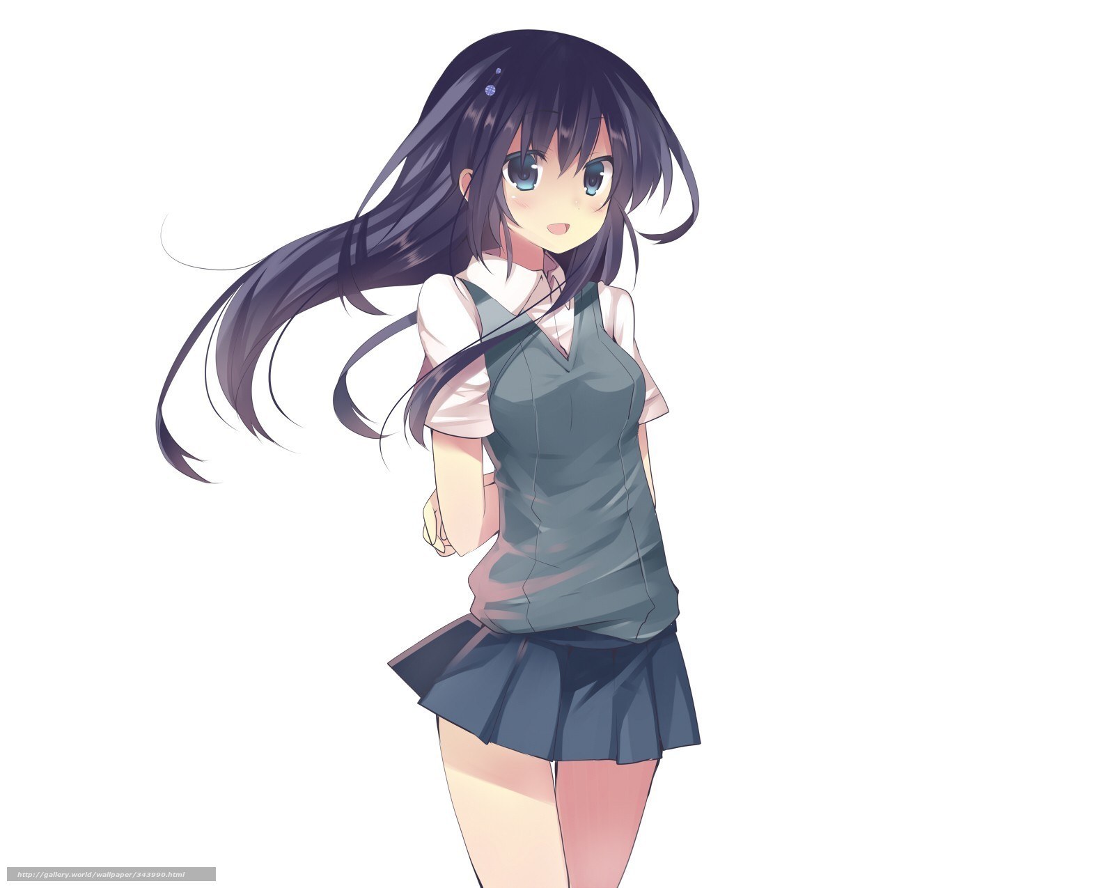 anime girl in school uniform