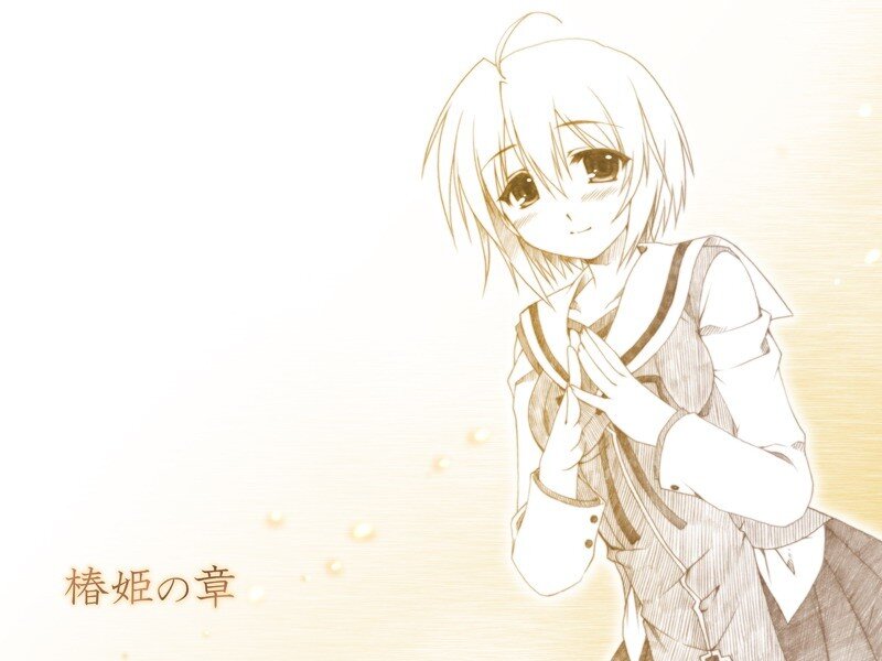 Anime girl in school uniform
