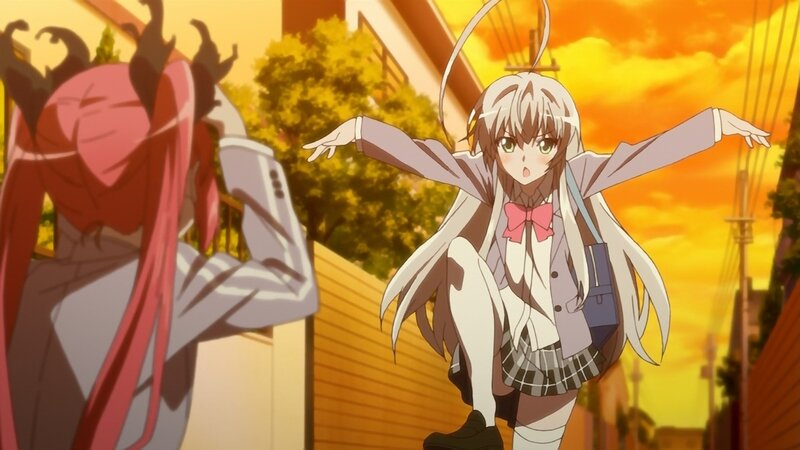 Anime girl in school uniform
