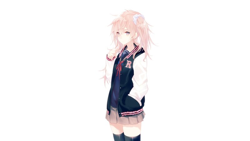 anime girl in school uniform