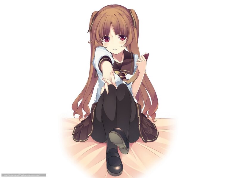 anime girl in school uniform