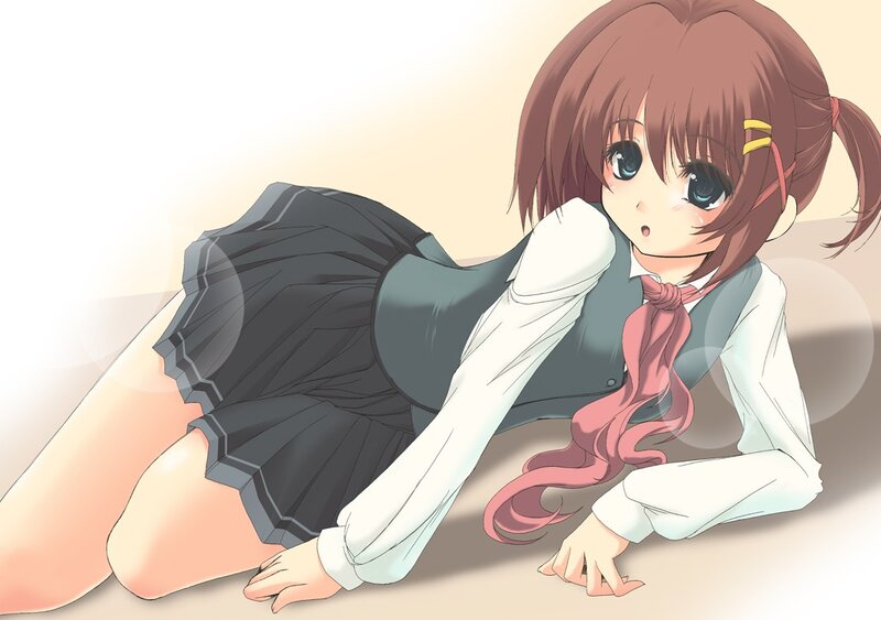 anime girl in school uniform