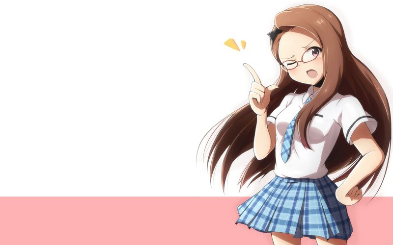 anime girl in school uniform