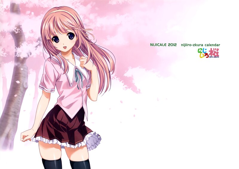 Anime girl in school uniform