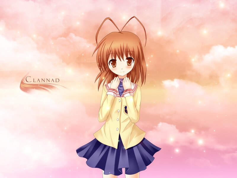 Anime girl in school uniform