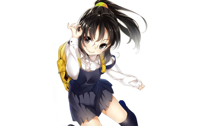 anime girl in school uniform