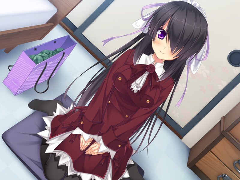 anime girl in school uniform