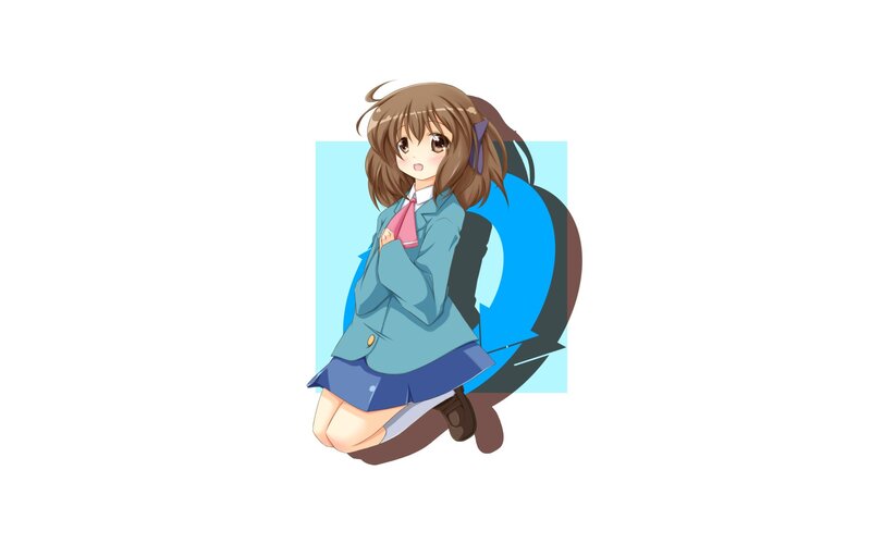 anime girl in school uniform