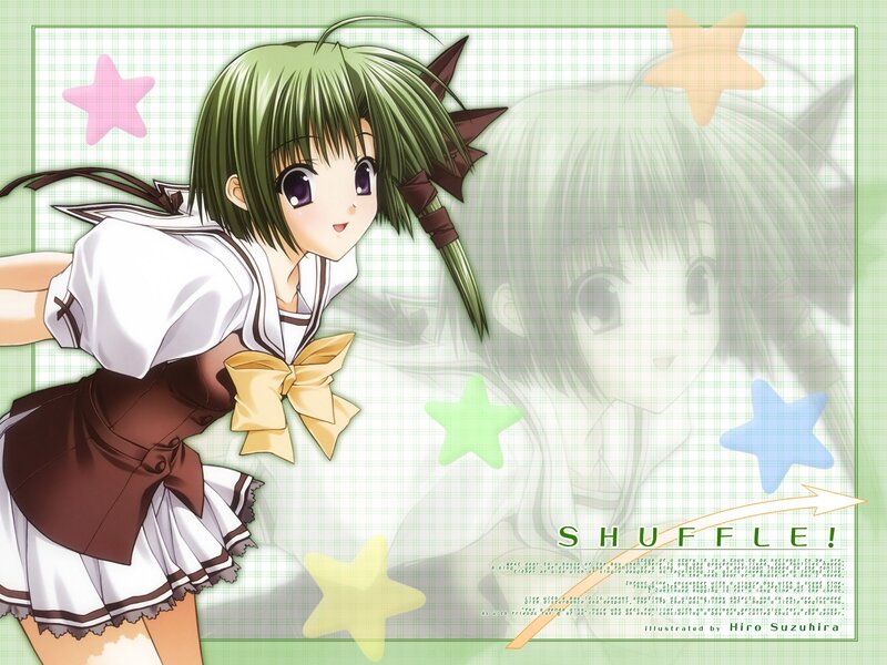 Anime girl in school uniform