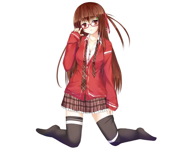 anime girl in school uniform