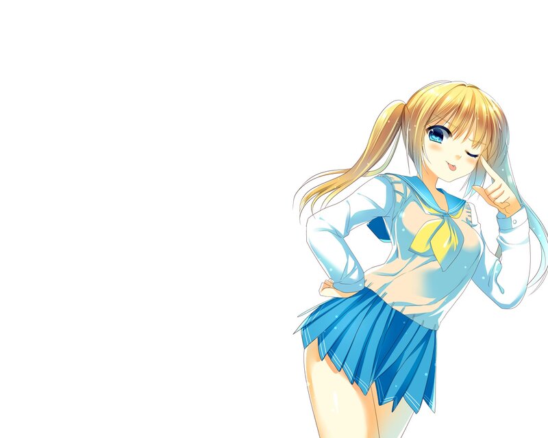 anime girl in school uniform