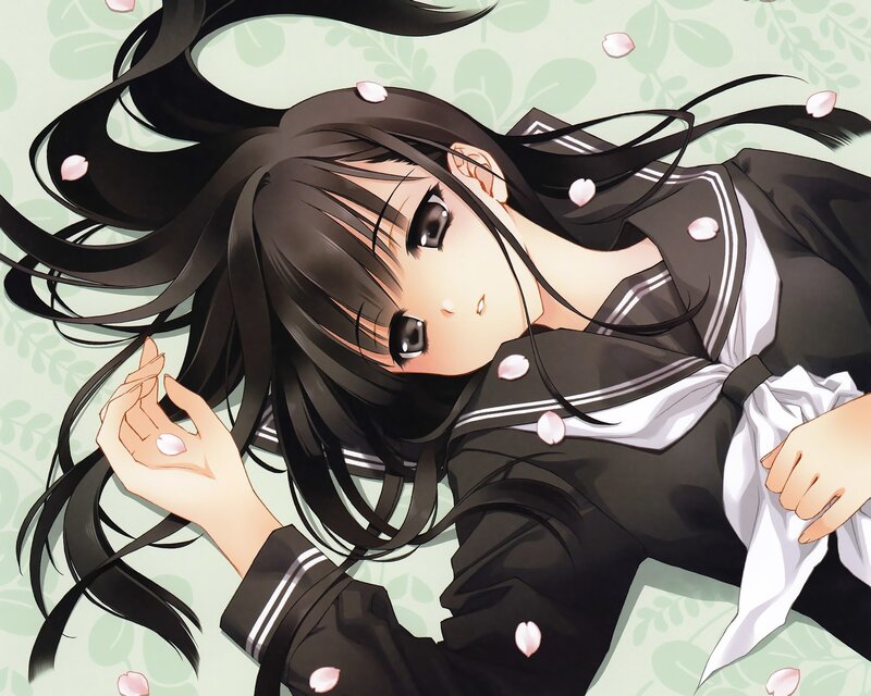 anime girl in school uniform