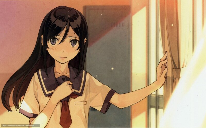 anime girl in school uniform