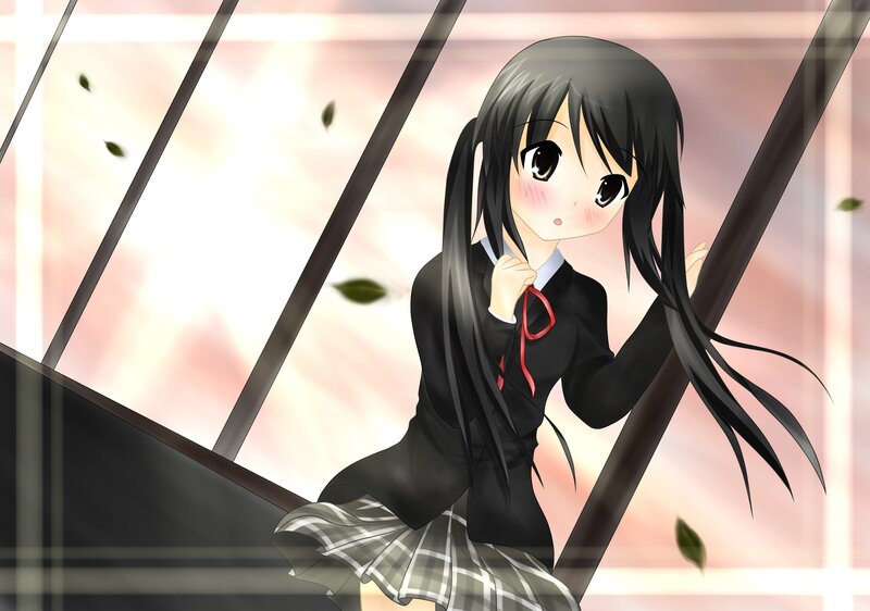 anime girl in school uniform