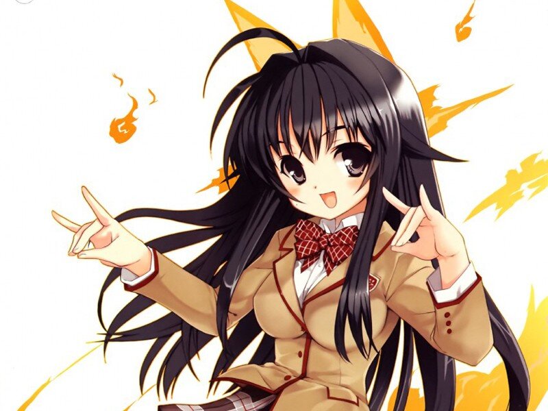 anime girl in school uniform