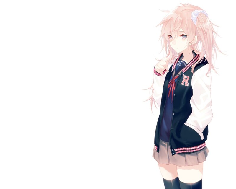 anime girl in school uniform
