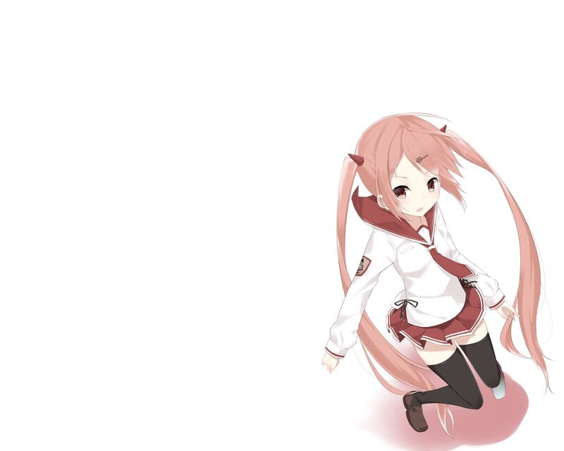 anime girl in school uniform