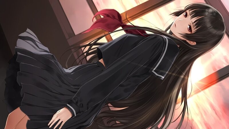 anime girl in school uniform